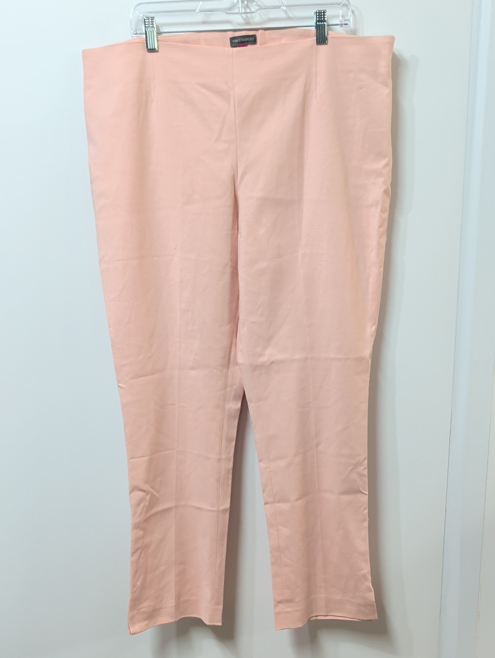 Vince Camuto Soft Peach Flat-Front Ankle Ponte Pants